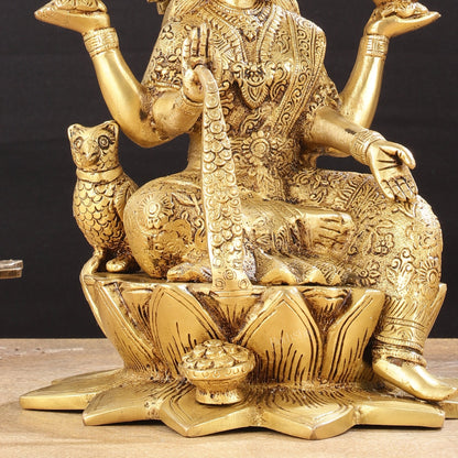 Pure Brass Dhan Lakshmi Idol -11 inch height