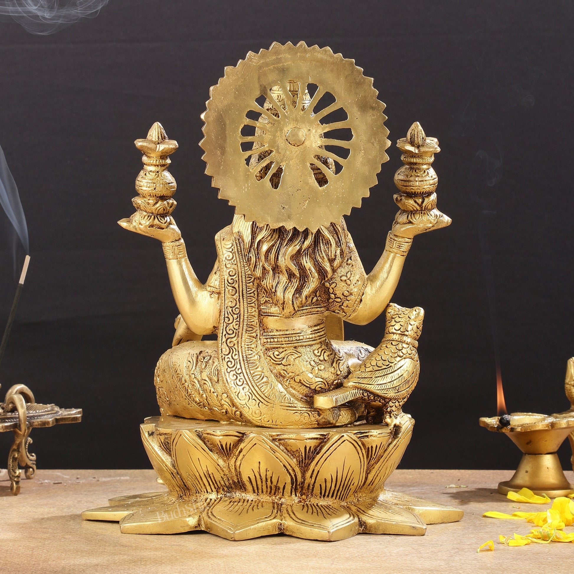 Pure Brass Dhan Lakshmi Idol -11 inch height