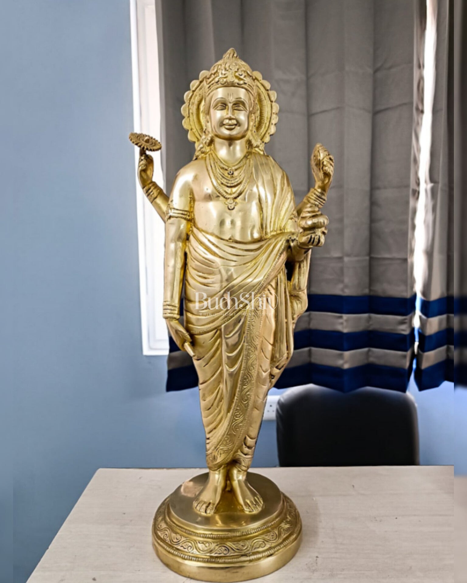 Pure Brass Dhanvantari Idol 18 inch