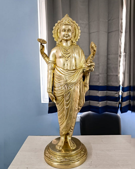 Pure Brass Dhanvantari Idol 18 inch