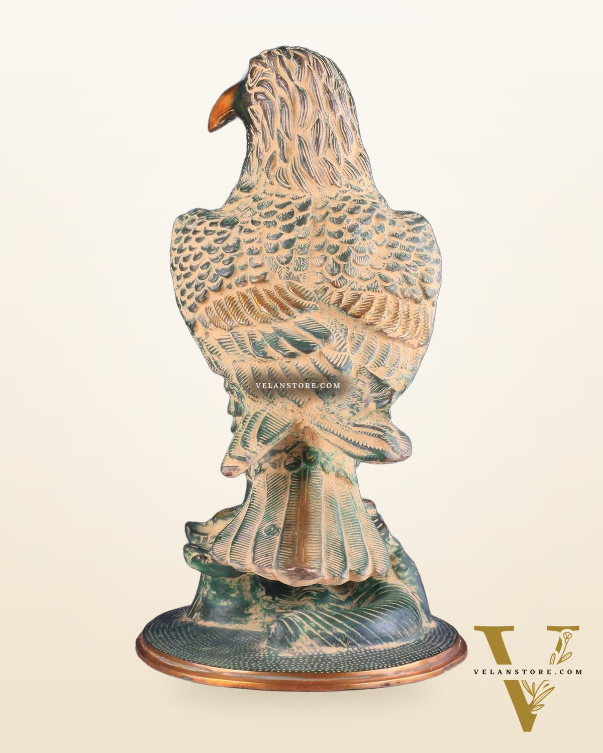Pure Brass Eagle Statue in Antique patina | Vastu & Feng Shui 13"