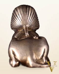 Pure Brass Egyptian Sphinx of Giza Statue – Handcrafted Decorative Piece 8"