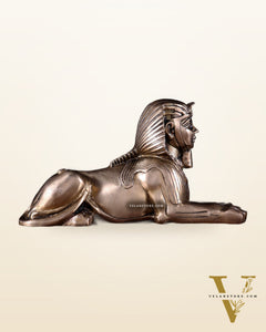 Pure Brass Egyptian Sphinx of Giza Statue – Handcrafted Decorative Piece 8"
