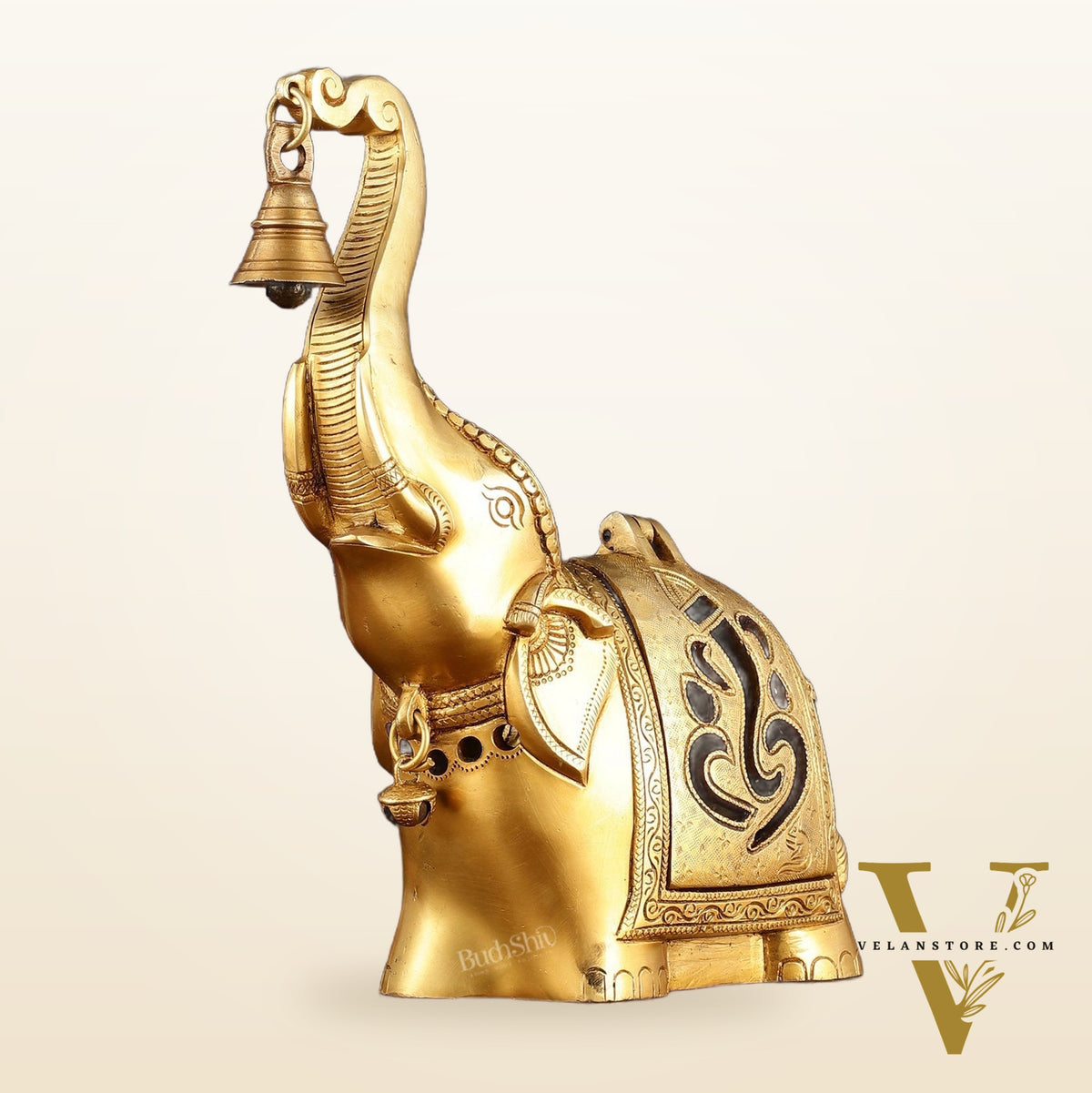 Pure Brass Elephant T light candle holder brass lamp 10.5"