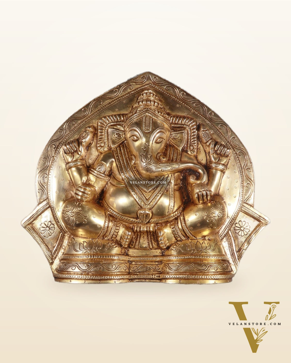 Pure Brass Full Body Lord Ganesha Wall Hanging – 10.5 Inch, 4.98 Kg