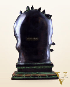 Pure Brass Gajasurasamhara Shiva Idol dancing shiva 
Black and Green Finish