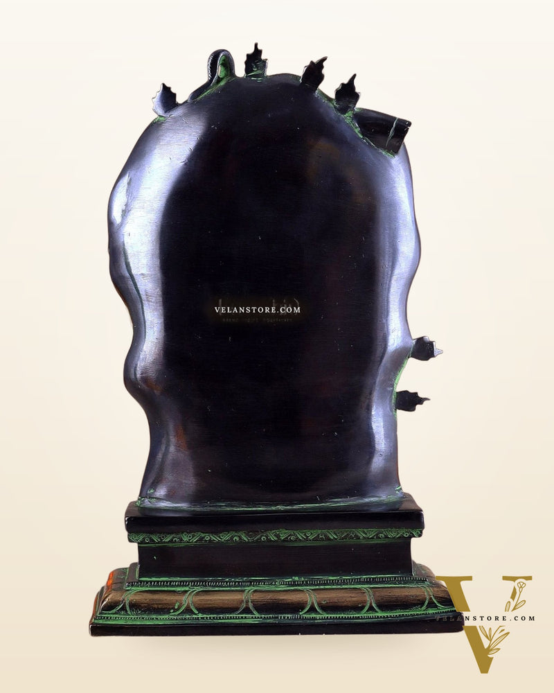 Pure Brass Gajasurasamhara Shiva Idol dancing shiva 
Black and Green Finish