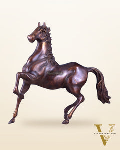 Pure Brass Galloping Horse Feng Shui Approved Statue