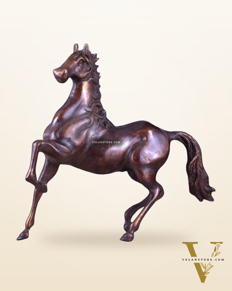 Pure Brass Galloping Horse Feng Shui Approved Statue