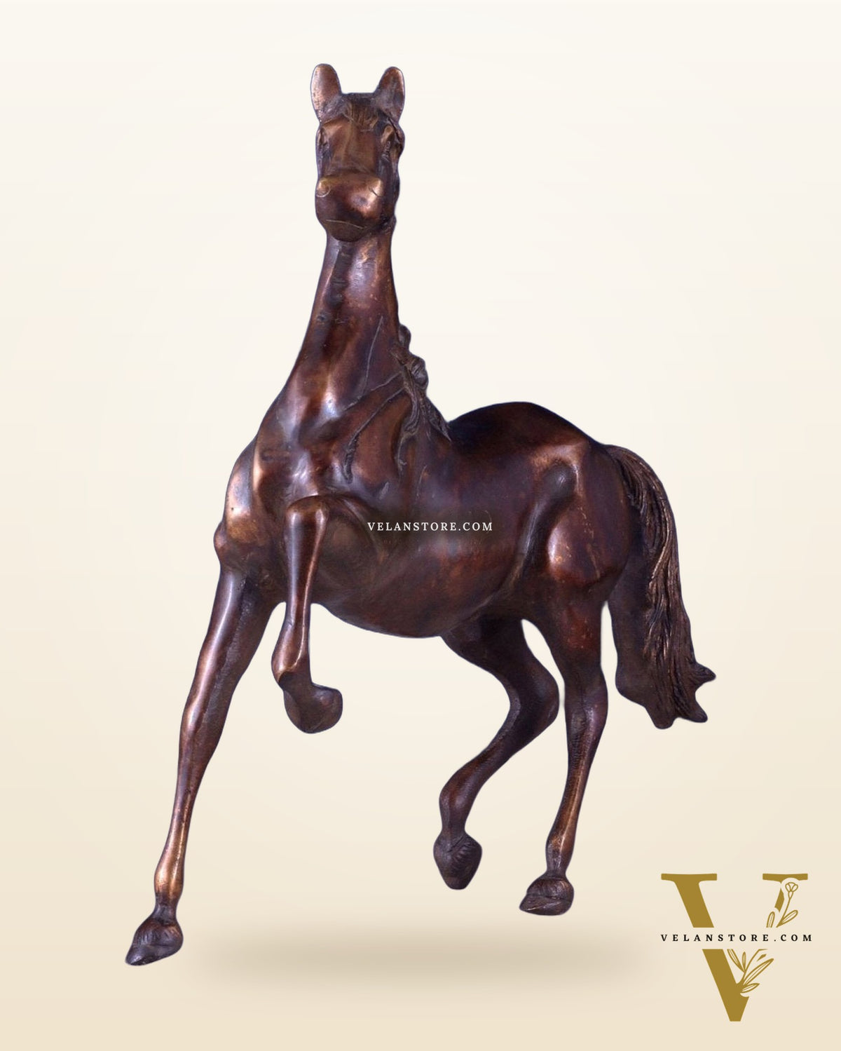 Pure Brass Galloping Horse Feng Shui Approved Statue