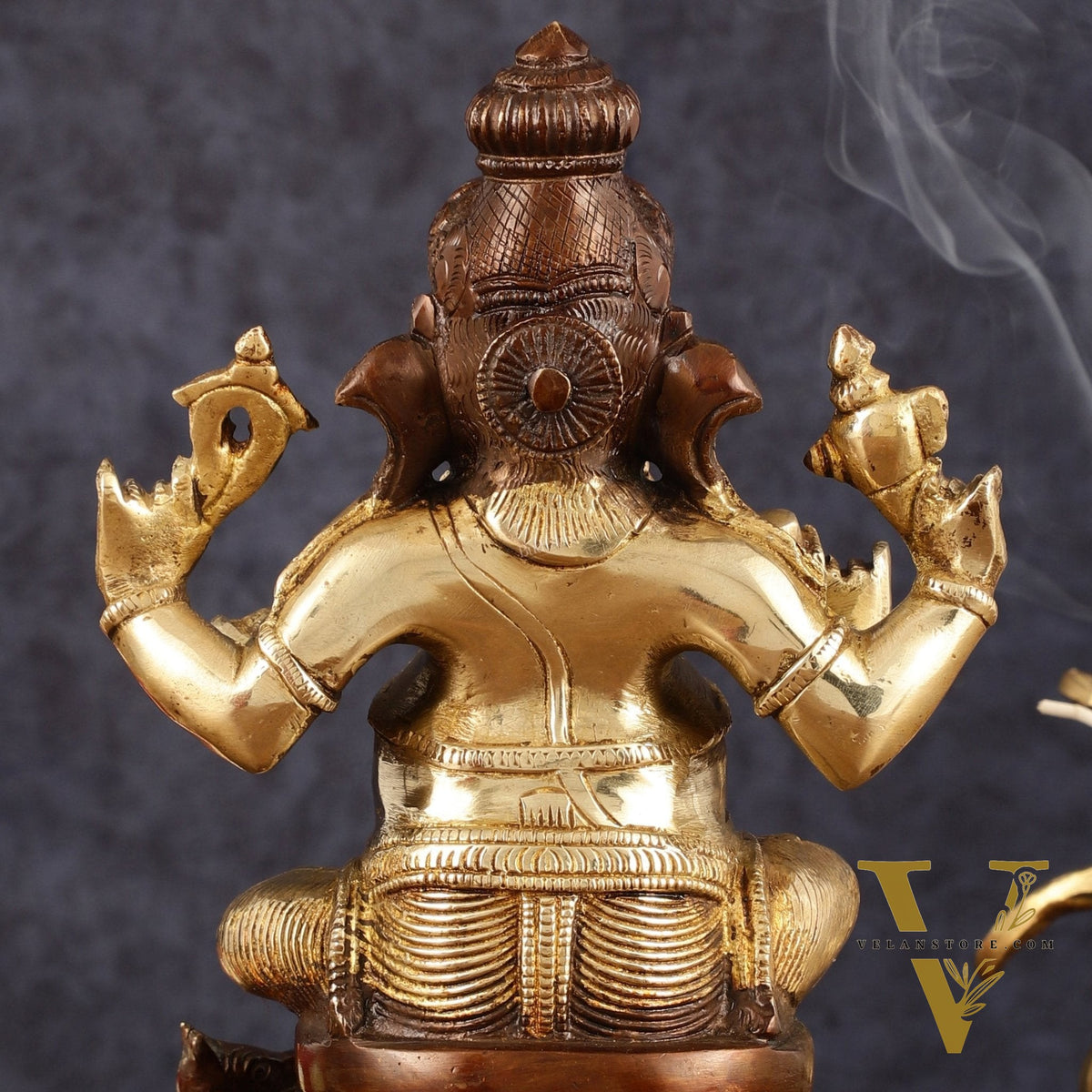Pure Brass Ganapati Chola Style Statue - 8" Height