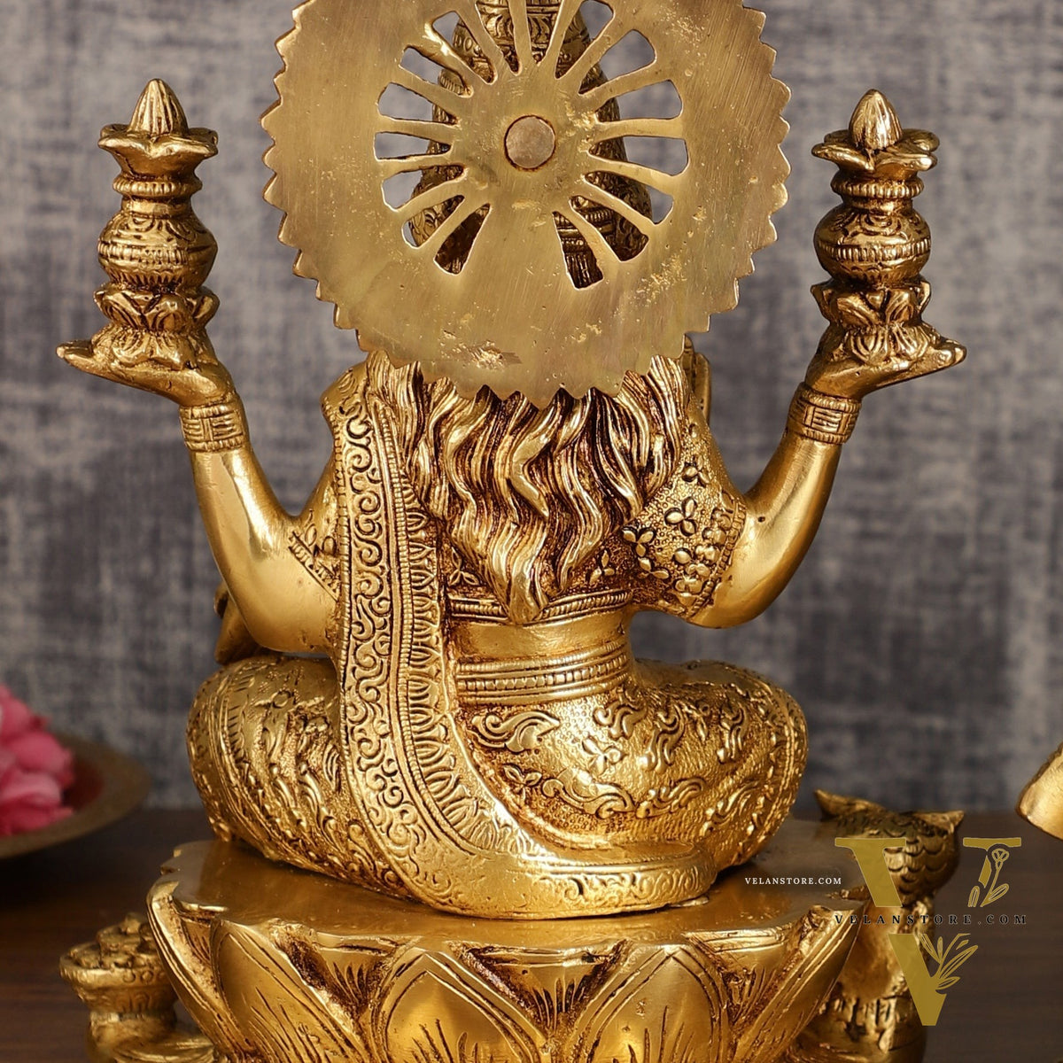 Pure Brass Ganesh Lakshmi Pair | Divine Elegance | 11 Inch Height