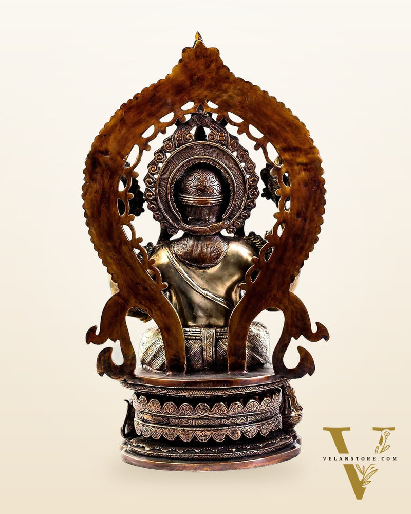 Pure Brass Ganesha Idol | Superfine Three Tone Finish 26"