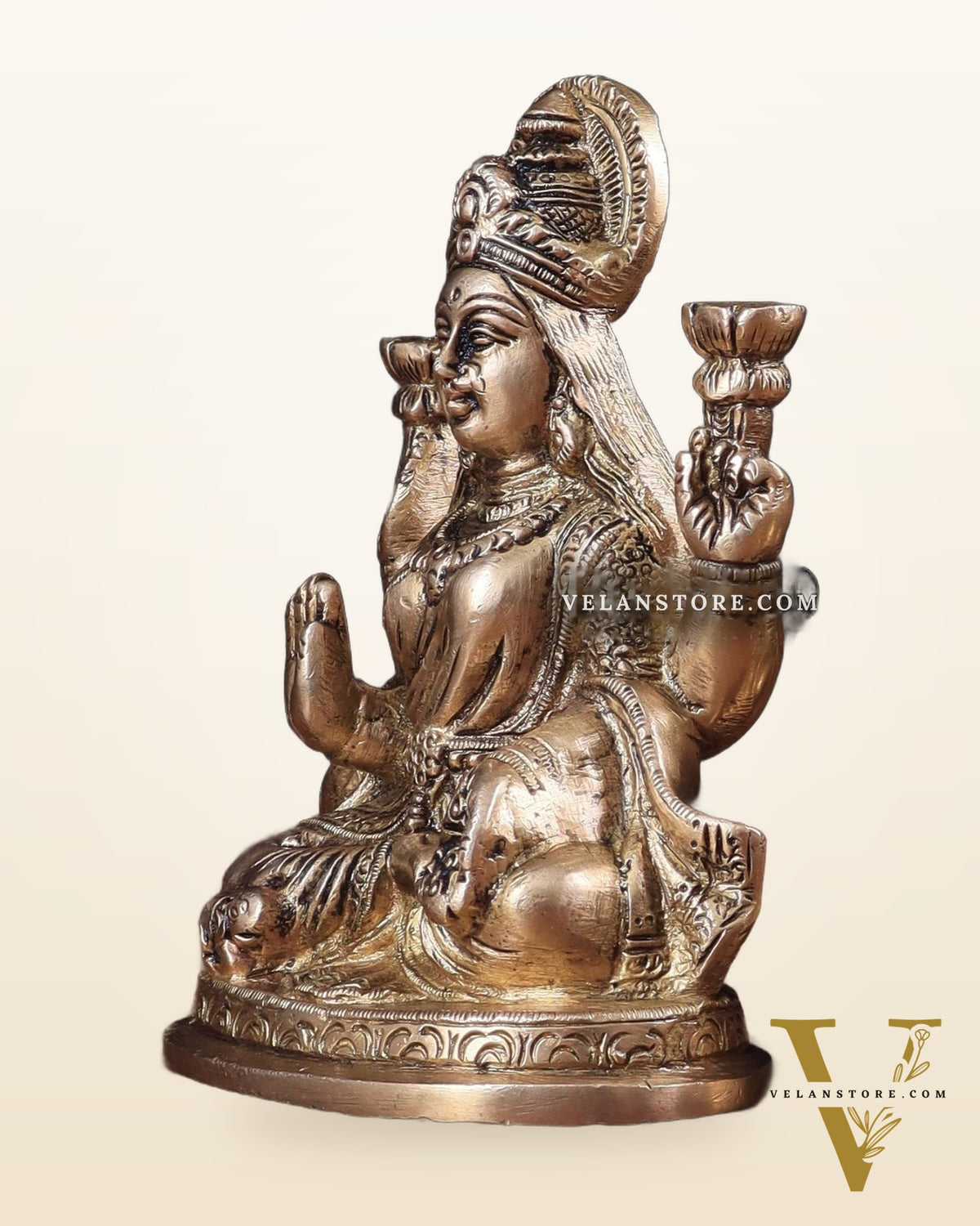 Pure Brass Ganesha Lakshmi idols Set 6"