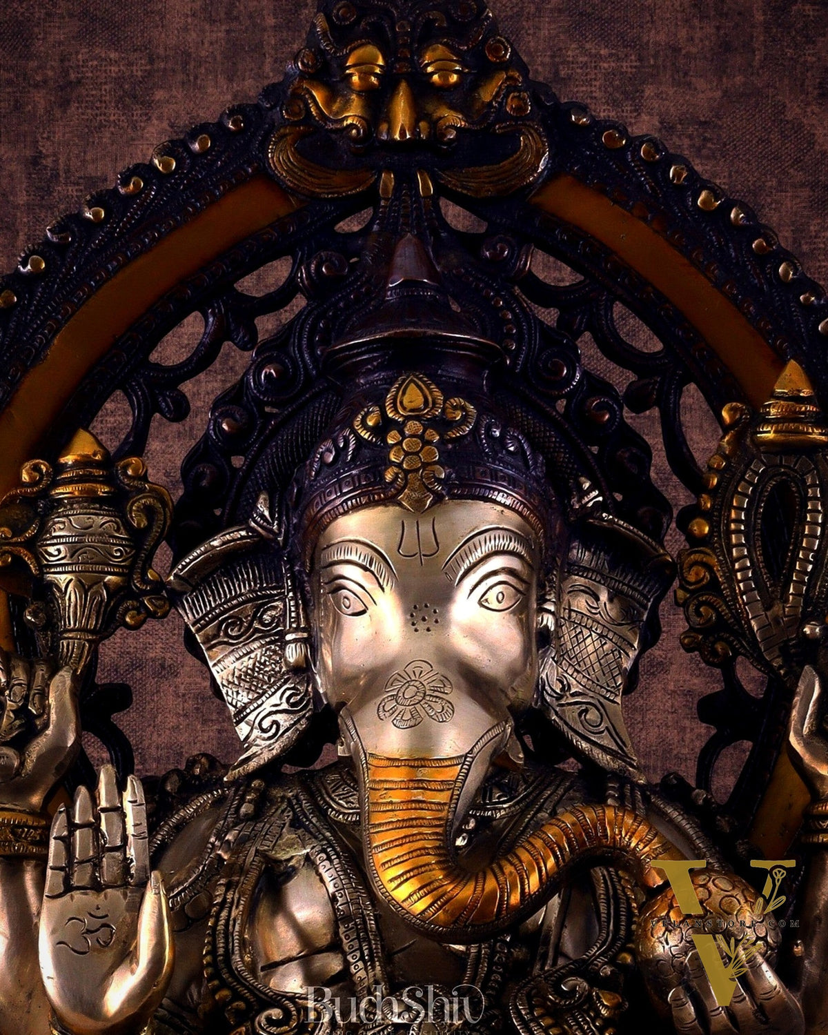 Pure Brass Ganesha large Idol 26 inch