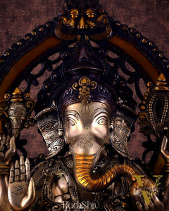 Pure Brass Ganesha large Idol 26 inch