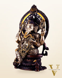 Pure Brass Ganesha large Idol 26 inch