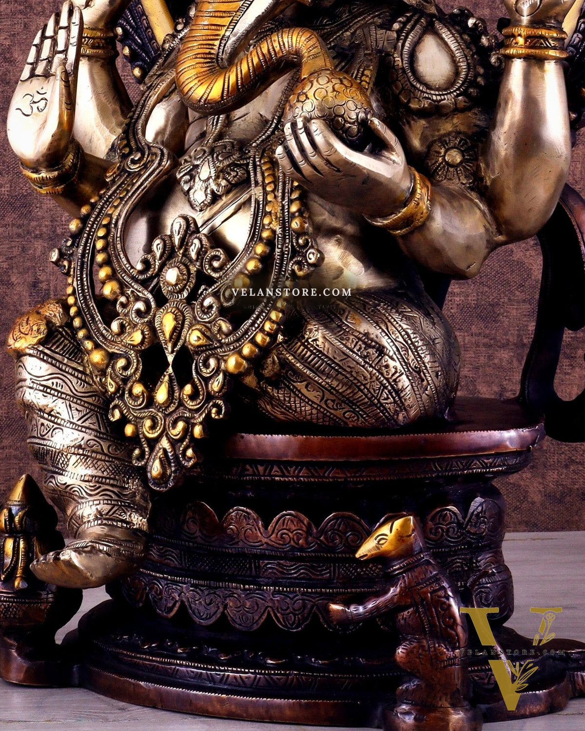 Pure Brass Ganesha large Idol 26 inch
