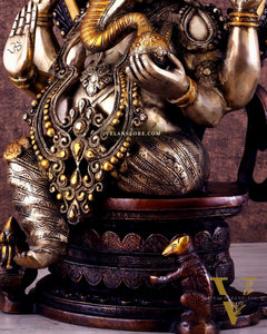 Pure Brass Ganesha large Idol 26 inch