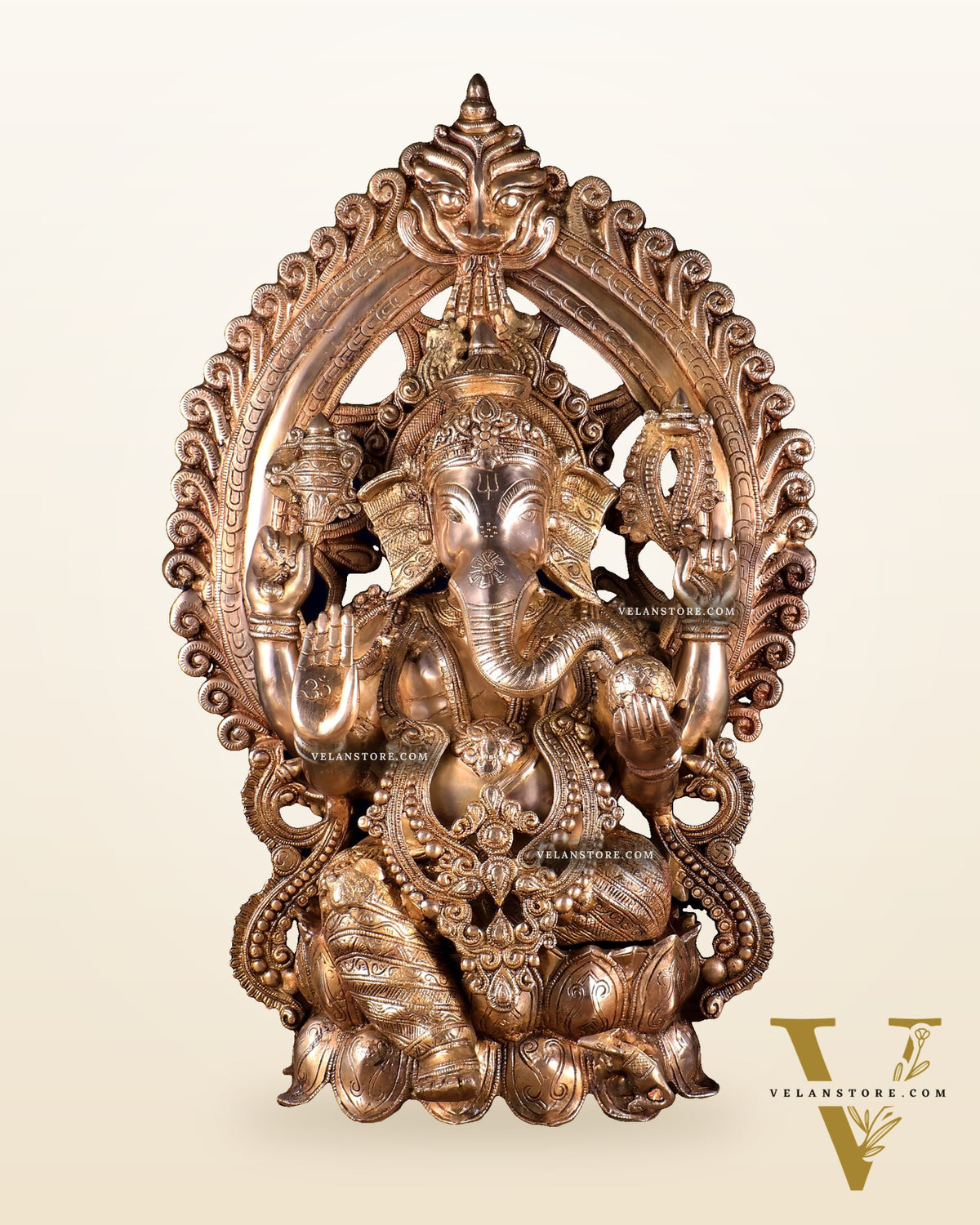 Pure Brass Ganesha large Idol 26 inch