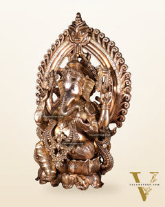 Pure Brass Ganesha large Idol 26 inch