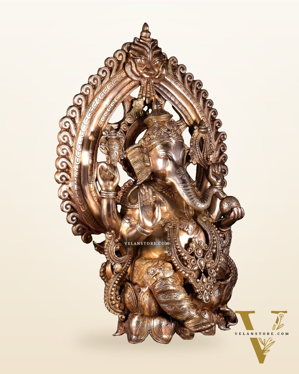 Pure Brass Ganesha large Idol 26 inch