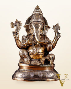 Pure Brass Ganesha Statue – 15 inch Tall