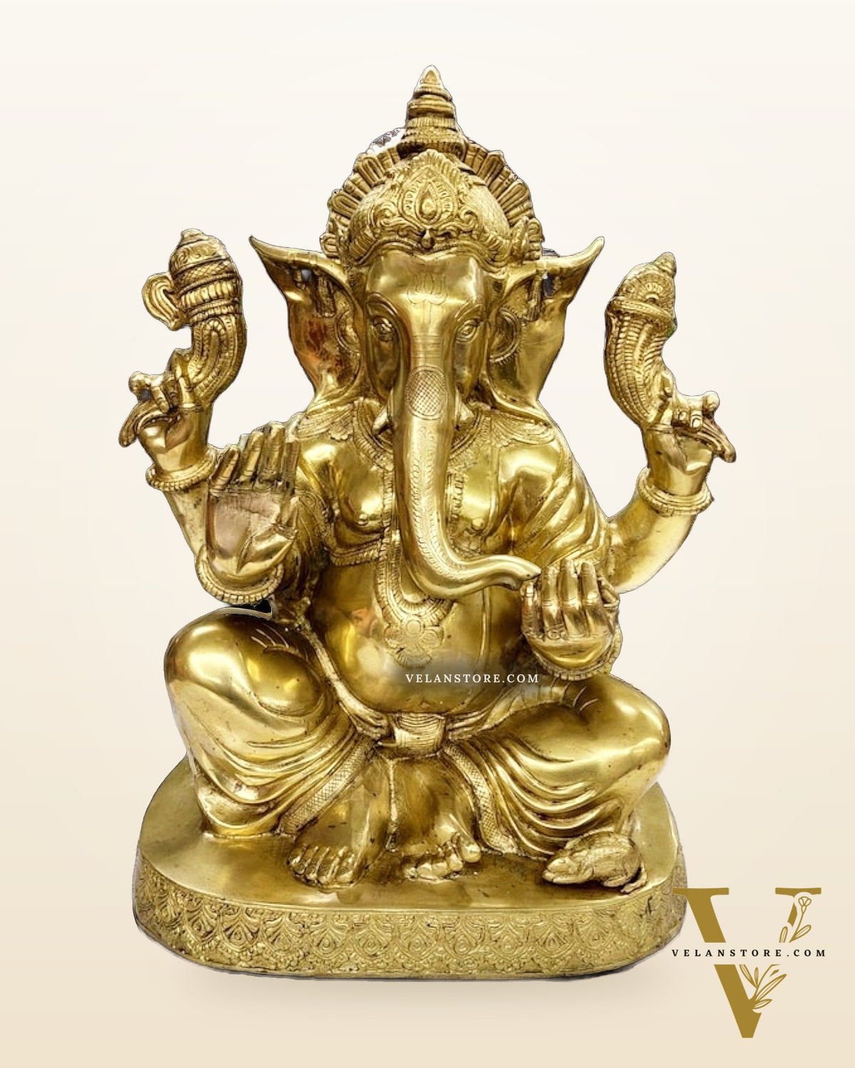 Pure Brass Ganesha Statue 22 inch