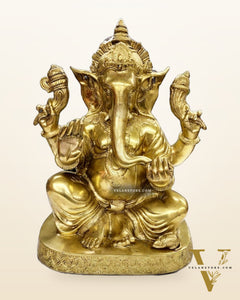 Pure Brass Ganesha Statue 22 inch