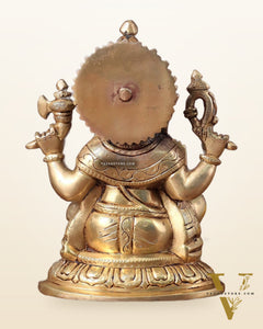 Pure Brass Ganesha statue - 7.5" Height
