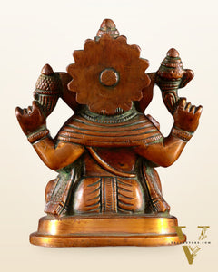 Pure Brass Ganesha Statue dual tone 5"
