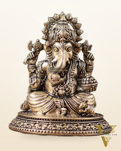 Pure Brass Ganesha superfine Idol 3"