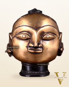 Pure Brass Gauri Face – Vintage Finish, 4.5"