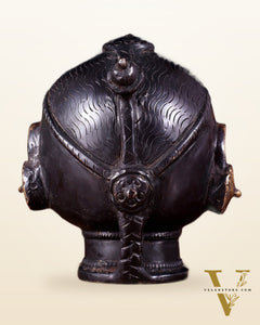 Pure Brass Gauri Face – Vintage Finish, 4.5"