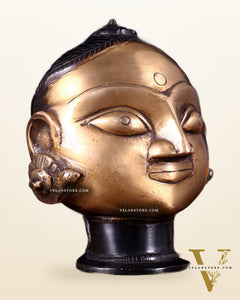 Pure Brass Gauri Face – Vintage Finish, 5.5"