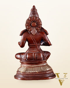 Pure Brass Goddess Annapurna Devi Idol – dual Tone 5"