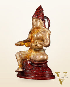 Pure Brass Goddess Annapurna Devi Idol – New tone 5"