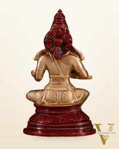 Pure Brass Goddess Annapurna Devi Idol – New tone 5"