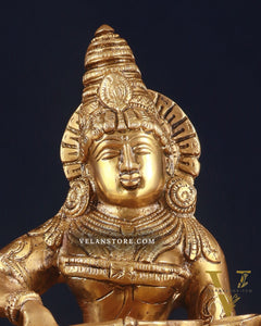 Pure Brass Goddess Annapurna Idol – 10 Inch,