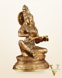 Pure Brass Goddess Annapurna Idol – 10 Inch,