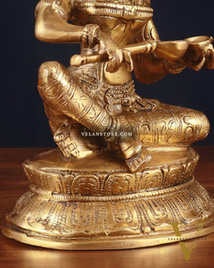 Pure Brass Goddess Annapurna Idol – 10 Inch,