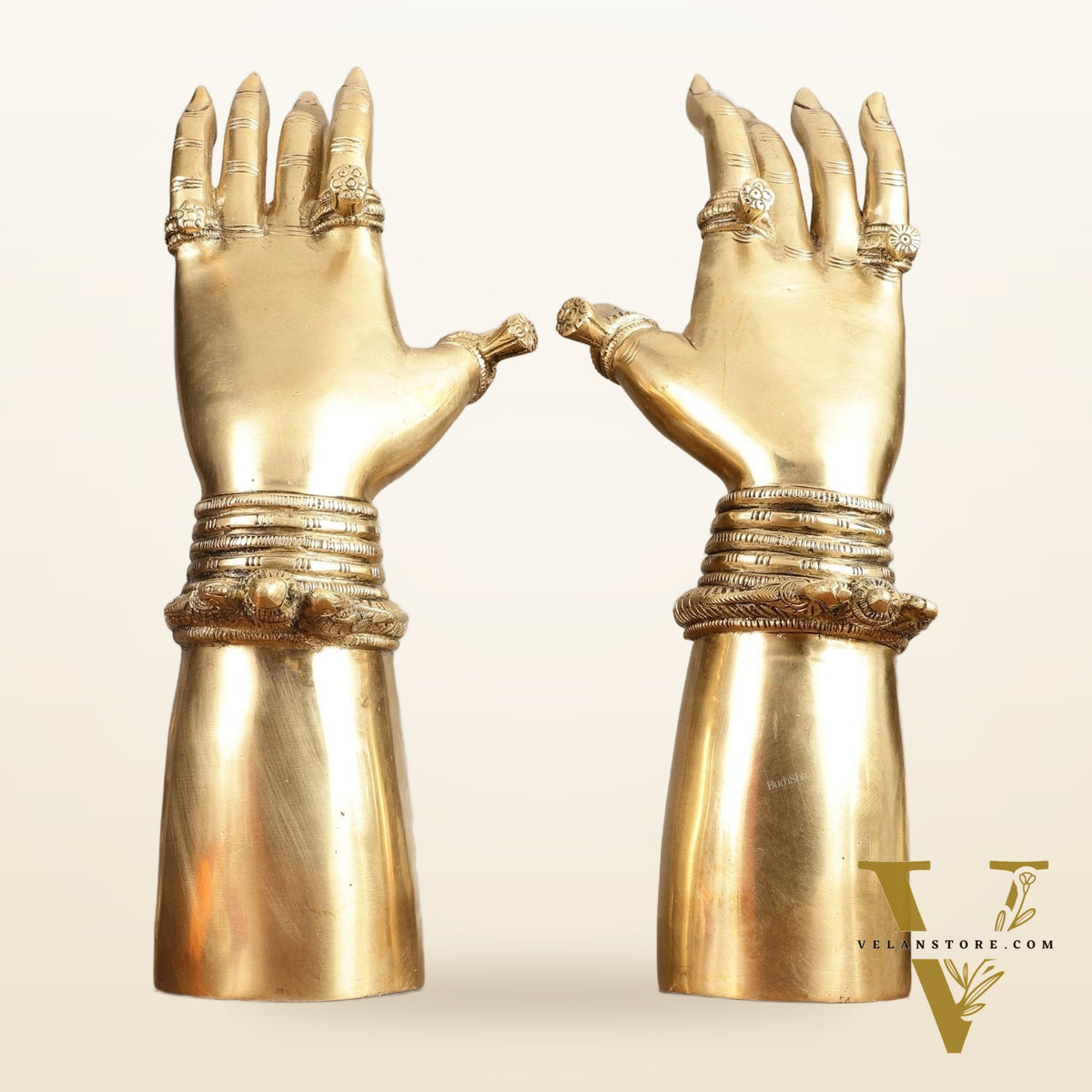 Pure Brass Goddess Arms Hands Pair - 12" Height
