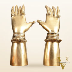 Pure Brass Goddess Arms Hands Pair - 12" Height