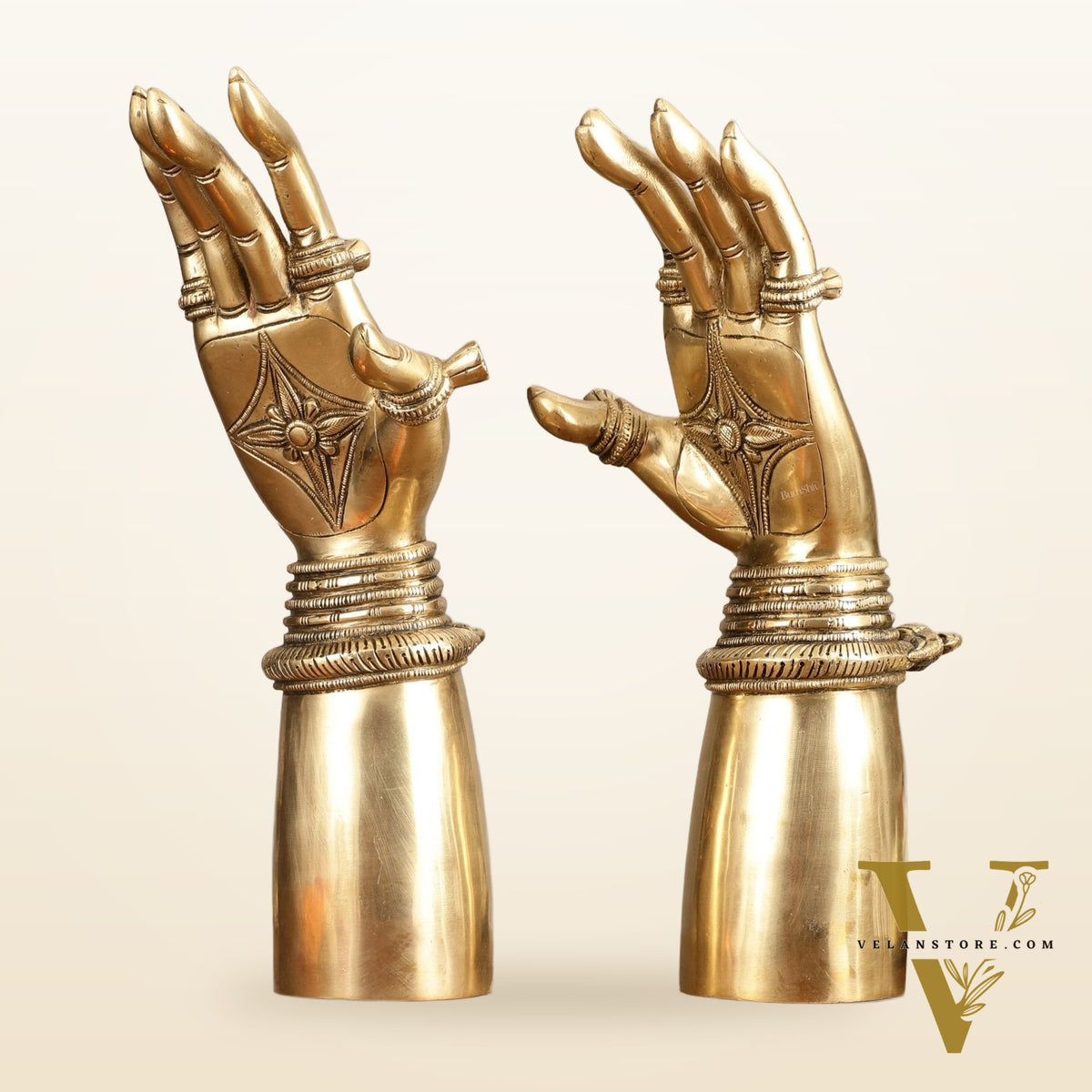Pure Brass Goddess Arms Hands Pair - 12" Height