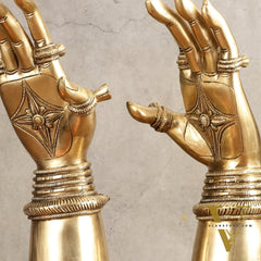Pure Brass Goddess Arms Hands Pair - 12" Height