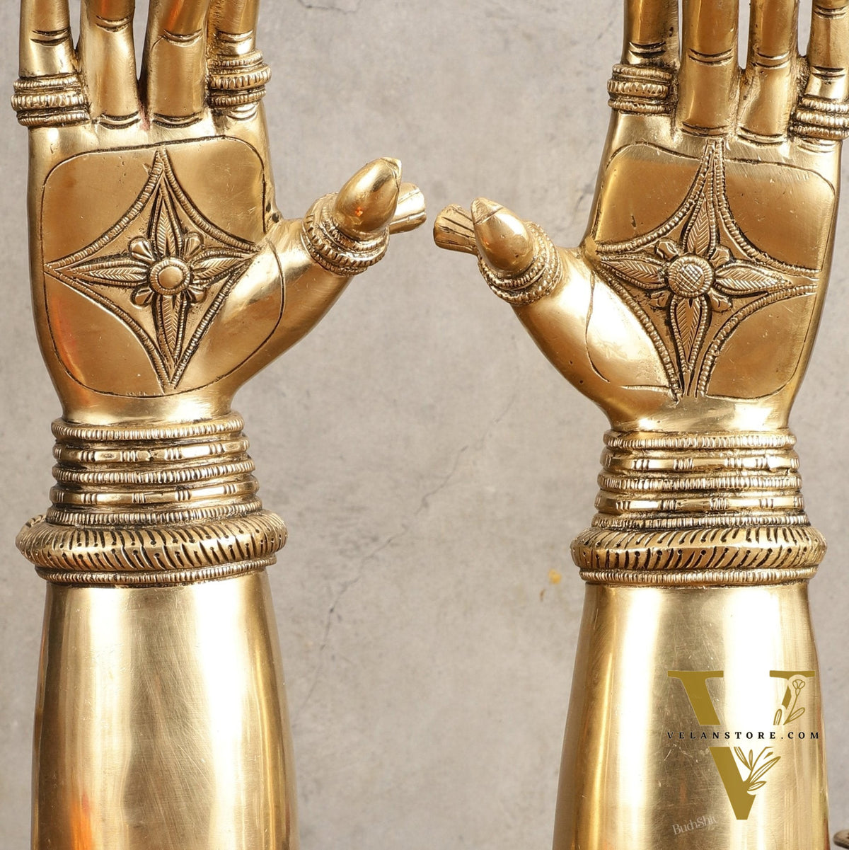 Pure Brass Goddess Arms Hands Pair - 12" Height