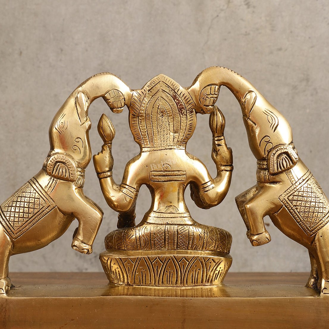 Pure Brass Goddess Gajalakshmi Idol - 7 Inches