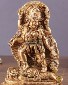 Pure Brass Goddess Kali Ma Idol 5"