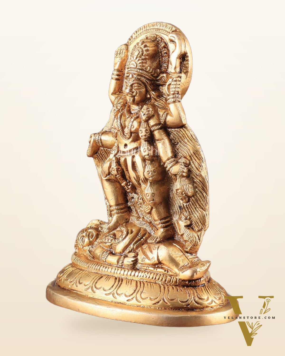 Pure Brass Goddess Kali Ma Idol 5"