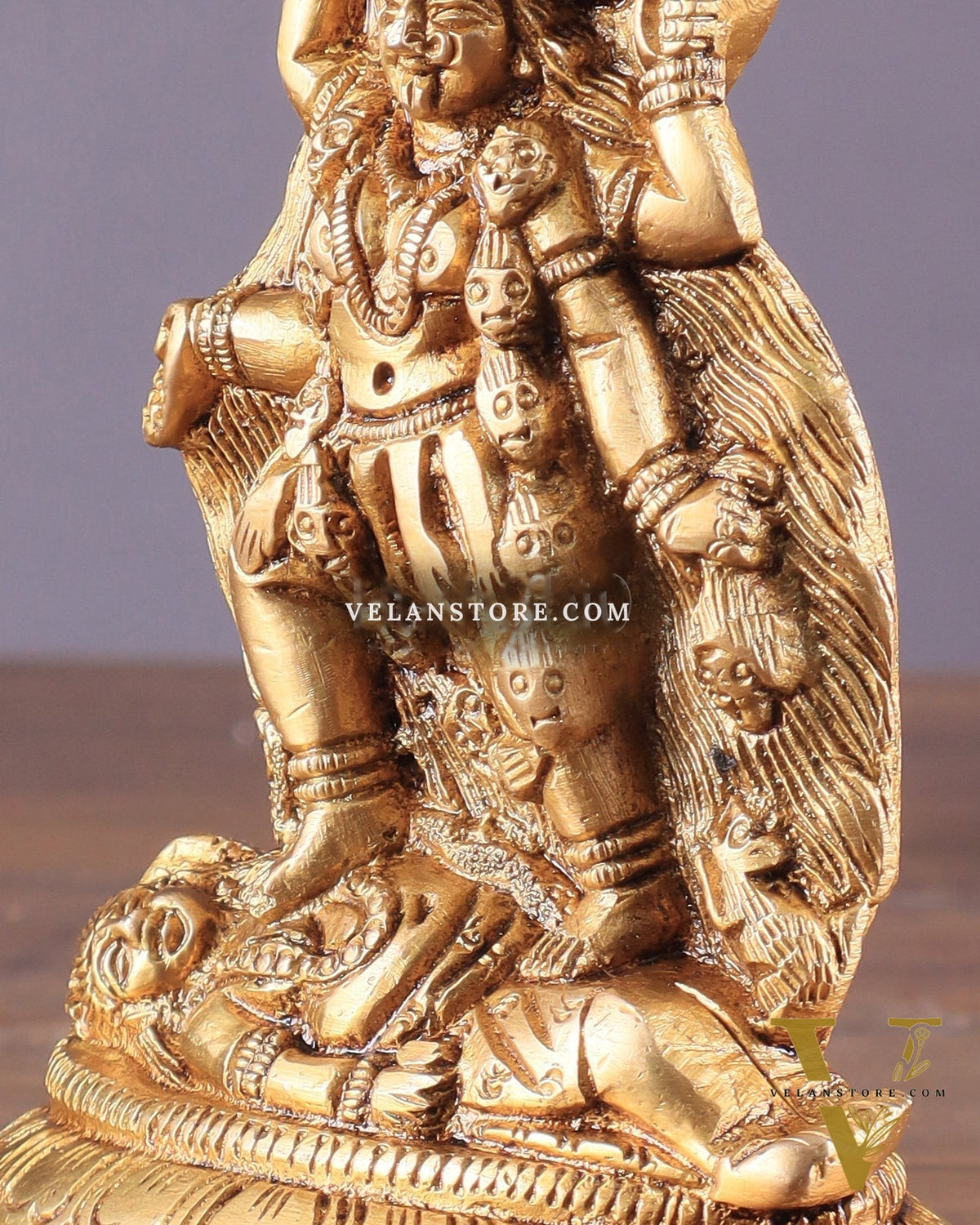 Pure Brass Goddess Kali Ma Idol 5"